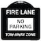 Signmission Fire Lane No Parking Tow-Away Zone Heavy-Gauge Aluminum Architectural Sign, 18" x 18", BW-1818-23992 A-DES-BW-1818-23992 - alternate 1
